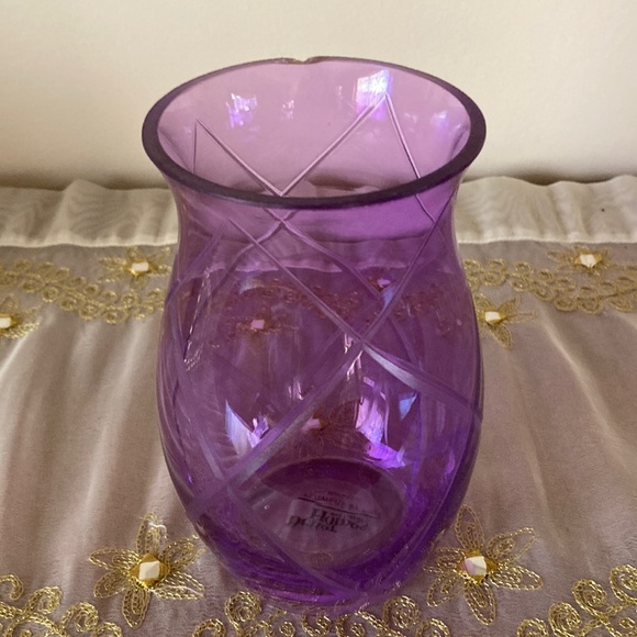 Accents Better Homes Garden Purple Cut Glass Flower Vase Poshmark
